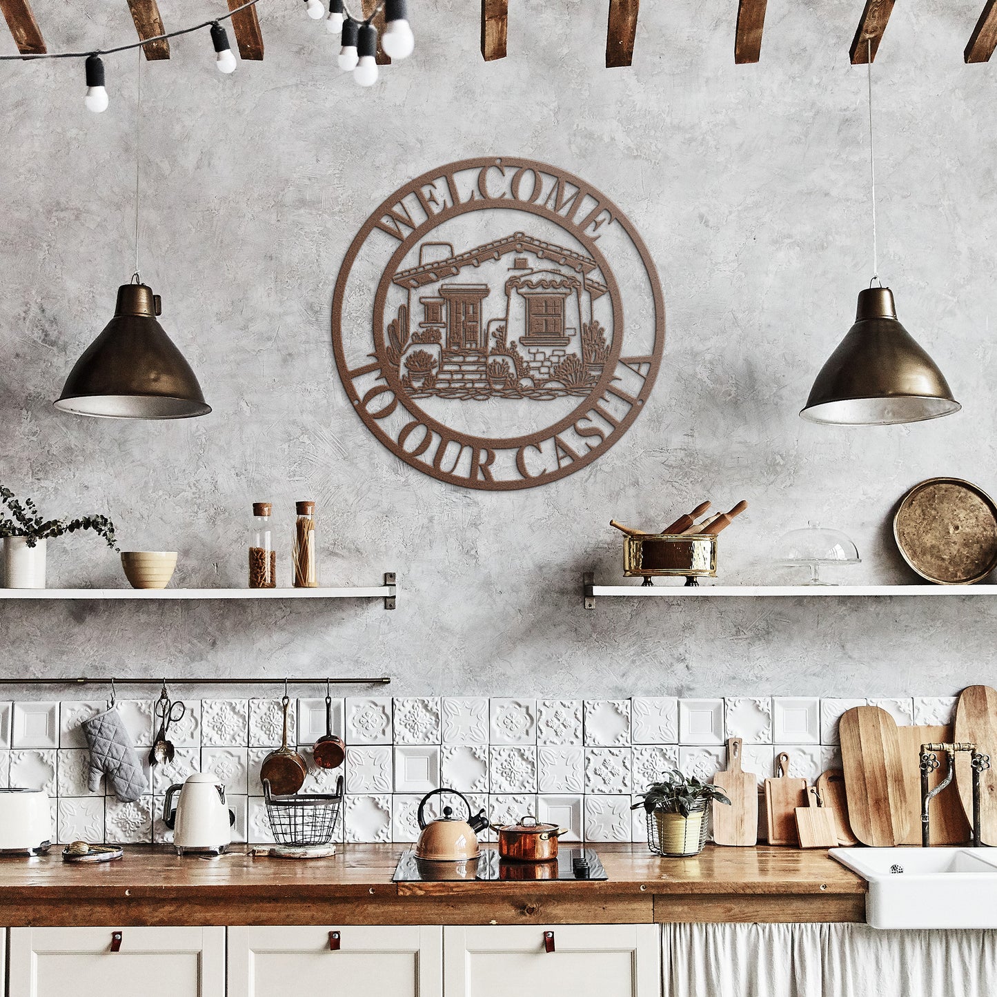 Welcome To Our Casita Metal Wall Art