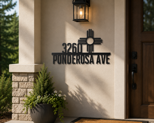 New Mexico Zia Address Line Sign