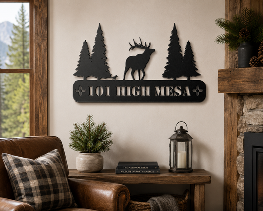 New Mexico Elk Address Sign