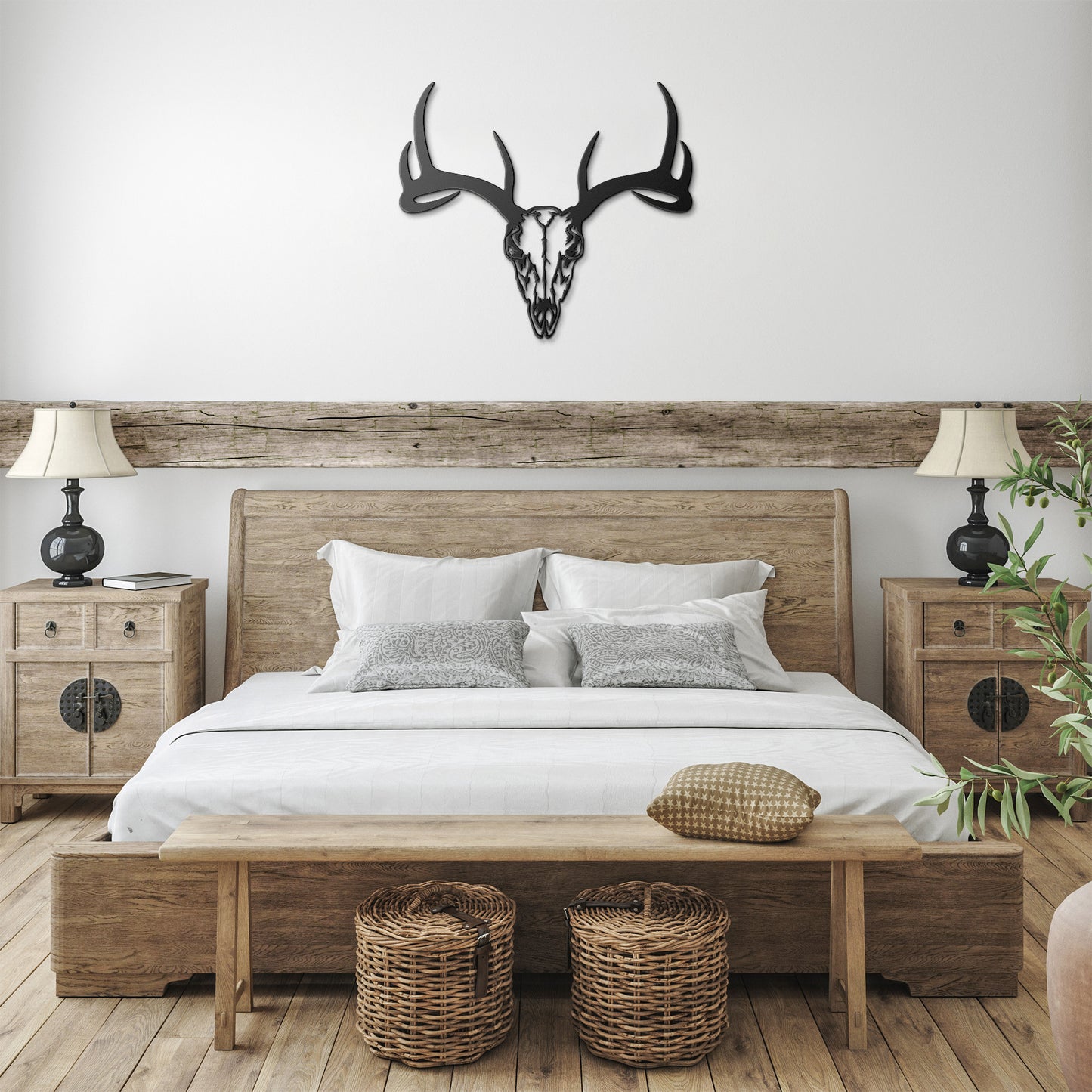 Southwest Deer Skull Metal Art