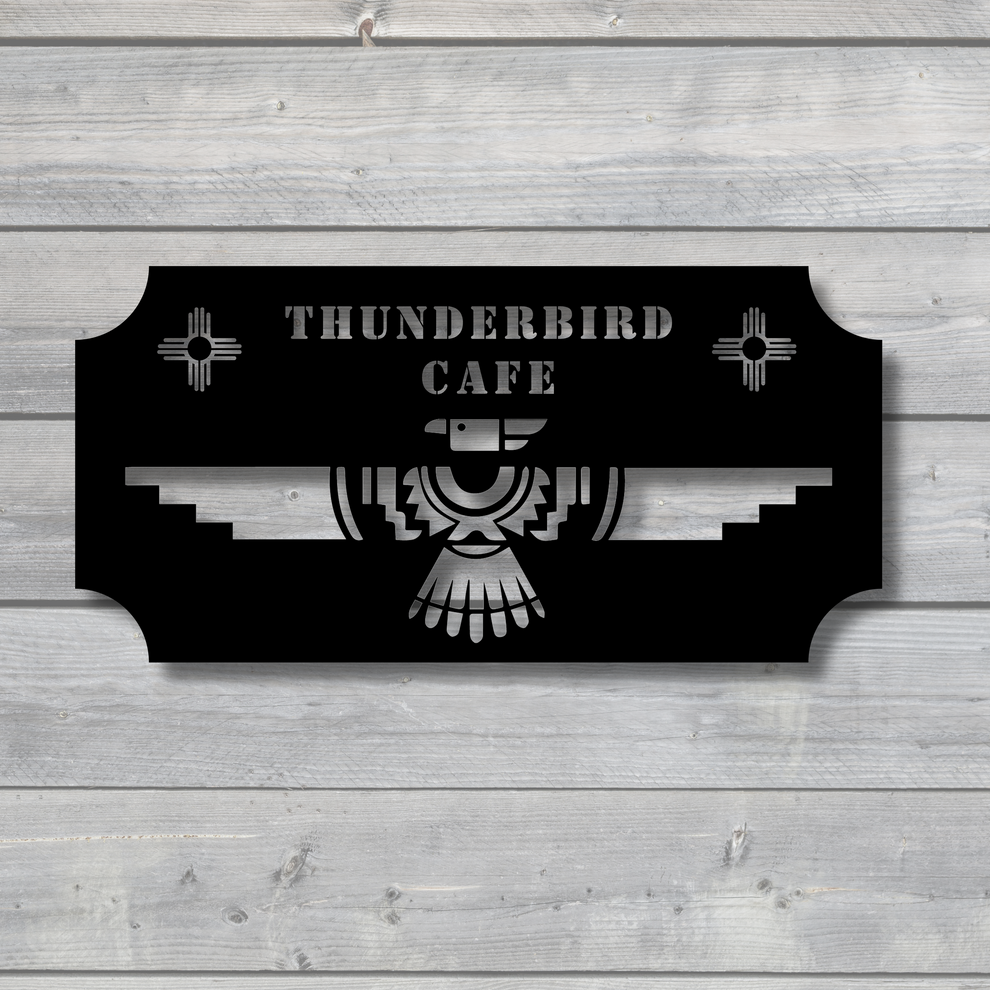 Thunderbird Design Metal Wall Sign – Zia Metal Art