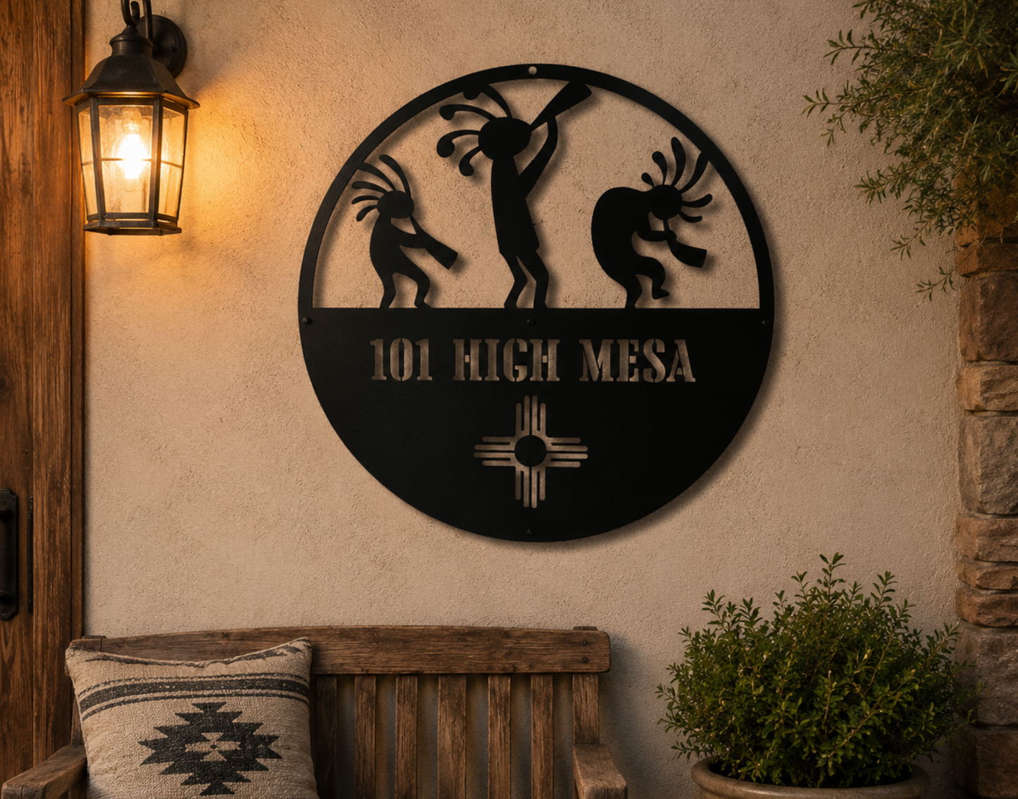 New Mexico Kokopelli Address Sign
